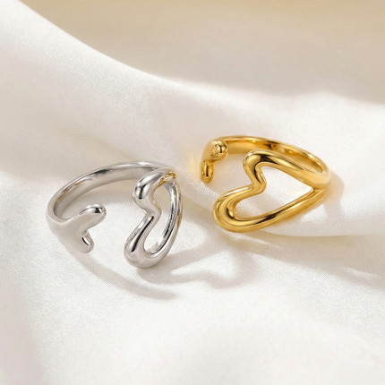 Heart to Heart Ring - Gold/Silver