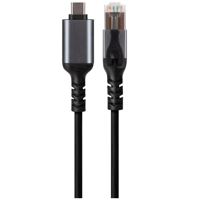 Maplin USB-C to RJ45 Ethernet Cable - Black