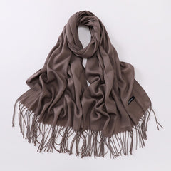 Autumn And Winter Cashmere-like Solid Color Long Scarf
