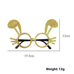 2025Golden Glasses Christmas Day Party Decoration