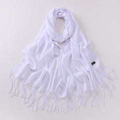 Autumn And Winter Cashmere-like Solid Color Long Scarf