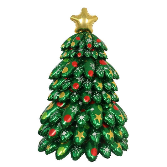 Cartoon Christmas Tree Aluminum Balloon Column