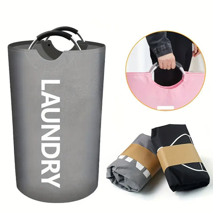 90L Extra Large Laundry Basket – Heavy-Duty Foldable Clothes Hamper with Handles | Space-Saving Round Fabric Laundry Bin for Home, Dorm, Office & Hotel