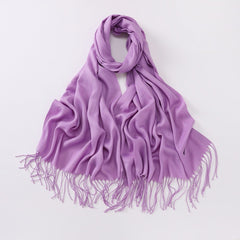 Autumn And Winter Cashmere-like Solid Color Long Scarf