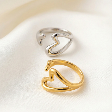 Heart to Heart Ring - Gold/Silver