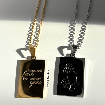 ‘So Do Not Fear’ Necklace - Gold/Silver - Double Sided