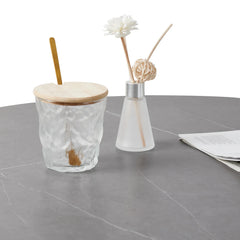 LUVODI Modern Set of 2 Living Room Round Center Table Furniture Marble Sofa Side Nesting Coffee Table with Metal Legs