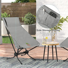 WOLTU Folding Camping Chair Ultralight Aluminium Outdoor Lounge Fishing Chair with Carry Bag for Outdoor Beach Garden BBQ Picnic