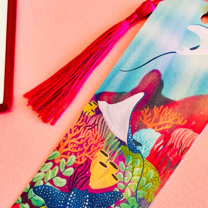Manta Ray Ocean Holographic Bookmark