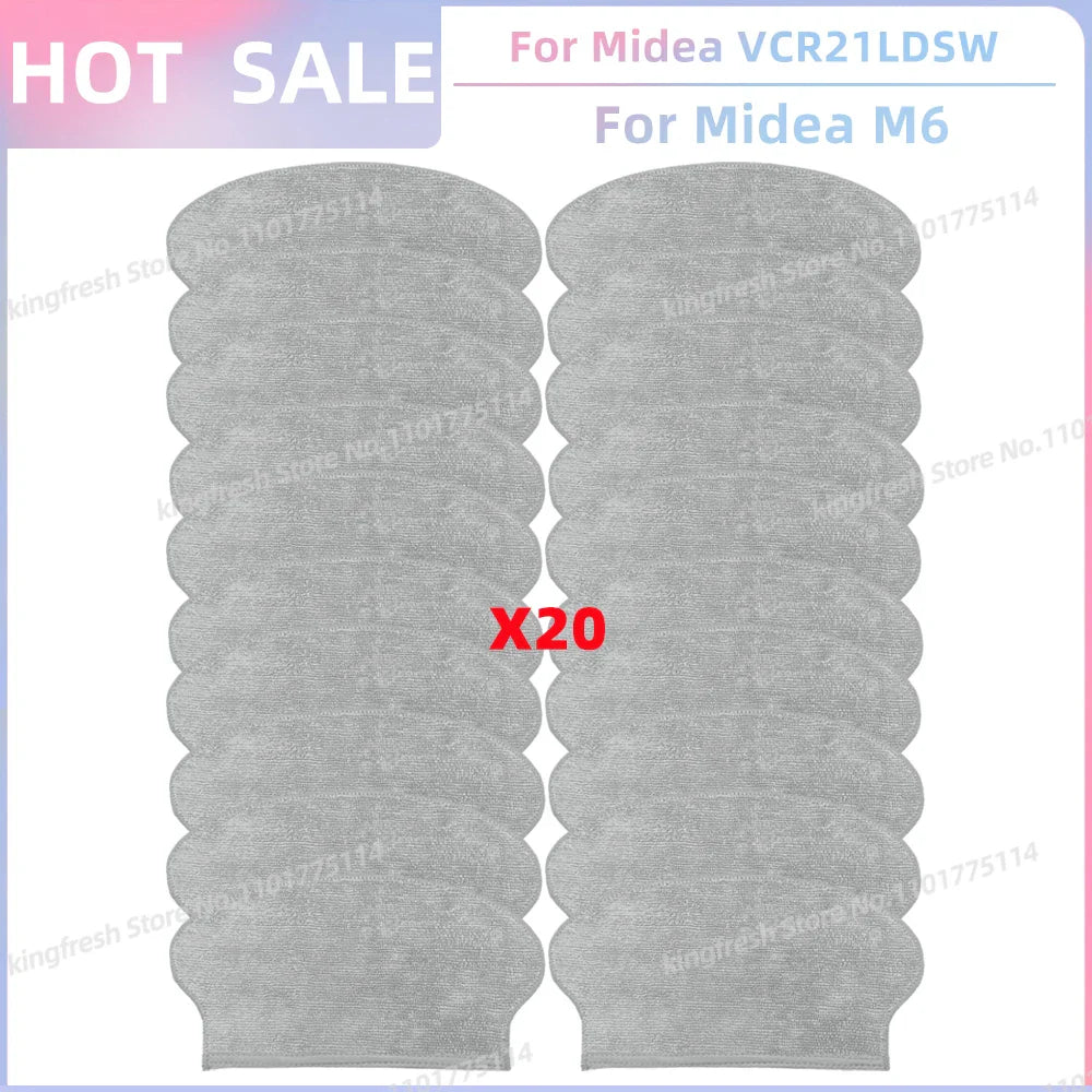 Fit For Midea VCR21LDSW / Midea M6 / Eureka NER600 Robot Vacuum Parts Main Roller Side Brush Hepa Filter Mop Cloth Accessories
