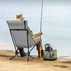 WOLTU Folding Camping Chair Ultralight Aluminium Outdoor Lounge Fishing Chair with Carry Bag for Outdoor Beach Garden BBQ Picnic