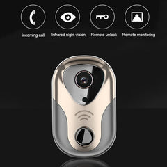 163Eye L1-NJ Smart Visual WIFI 1.3MP Network HD Intercom Doorbell , Support Micro SD Card  & Night Vision, 163Eye Gold, 163Eye