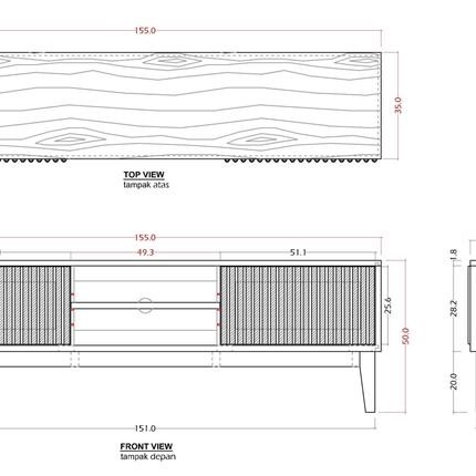 Melia Media Unit with Sliding Doors
