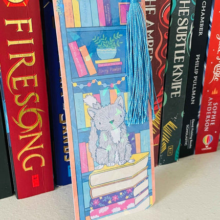 Cat Bookmark- Handmade Holographic Bookmark