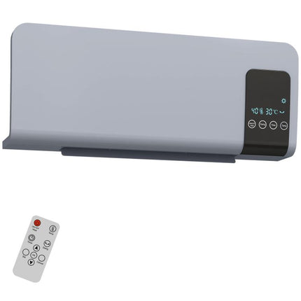 2000W Wall Mounted Heater, 18-45 DegreesC Temperature, Grey