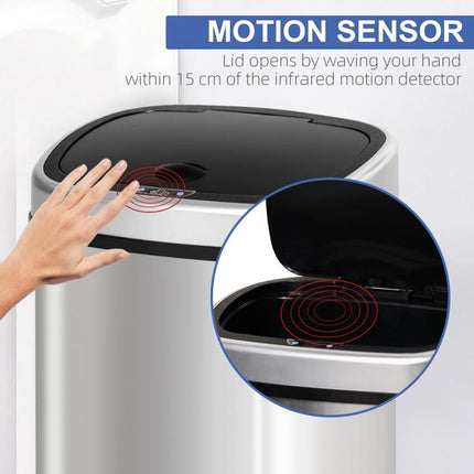 Keep Kitchen Waste Hands-Free – 58L Stainless Steel Sensor Bin