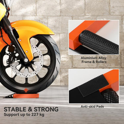 Make Motorcycle Wheel Care Easier – Roller Cleaning & Chain-Lube Stand