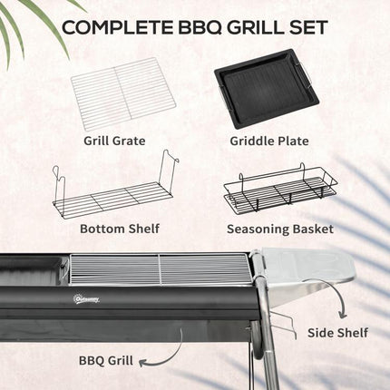 Charcoal BBQ Grill - Black