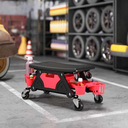 135kg Rolling Mechanic Stool with Tool Storage