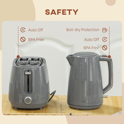 Discover a Smarter Everyday Essential: Give Your Kitchen an Everyday Upgrade – Grey Kettle and Toaster Set