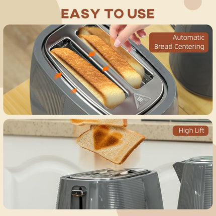 Discover a Smarter Everyday Essential: Give Your Kitchen an Everyday Upgrade – Grey Kettle and Toaster Set