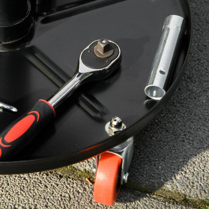Keep Tools Within Reach – Adjustable Rolling Workshop Stool