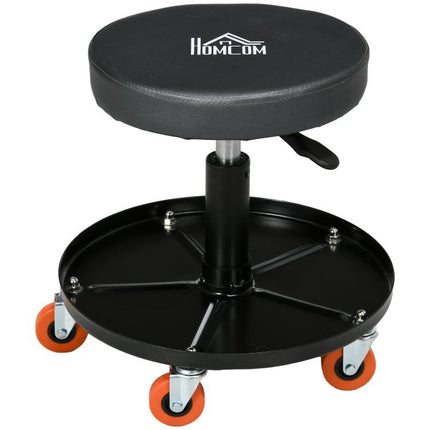 Keep Tools Within Reach – Adjustable Rolling Workshop Stool