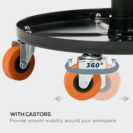 Keep Tools Within Reach – Adjustable Rolling Workshop Stool