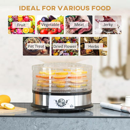 Turn Fresh Produce into Tasty Snacks – 5-Tray Food Dehydrator