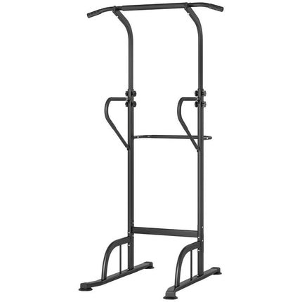 Power Tower Dip Station Pull Up Bar Multi-Function Push Up Equipment with Adjustable Height for Home Gym Strength Training Workout Fitness