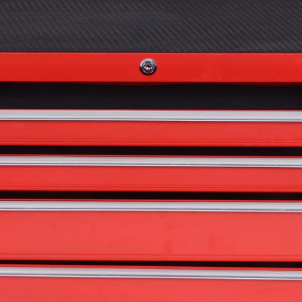 Roller Tool Cabinet 7 Drawers Storage Chest Box Swivel Garage Workshop Red
