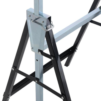 Set of 2 Adjustable Folding Steel Saw Horses, 80–130cm Height