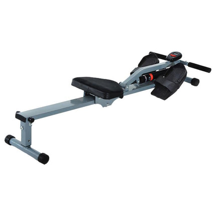 Compact Rowing Machine with 12 Levels of Resistance and LCD Monitor, Cardio Rower for Home Gym Full Workout Training