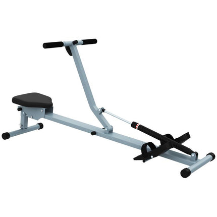 Compact Rowing Machine with 12 Levels of Resistance and LCD Monitor, Cardio Rower for Home Gym Full Workout Training