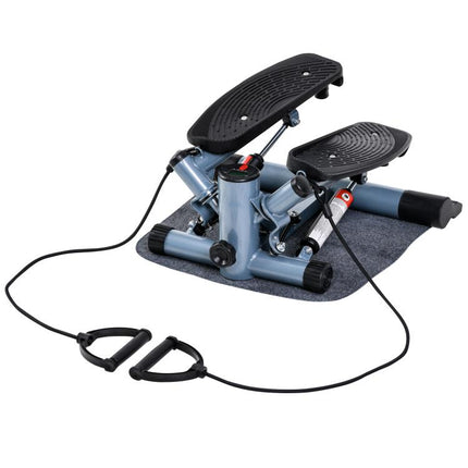 Mini Stepper Step Machine with Resistance Bands and Cushion Mat for Leg Arm Full Body Training Fitness Stair Stepper