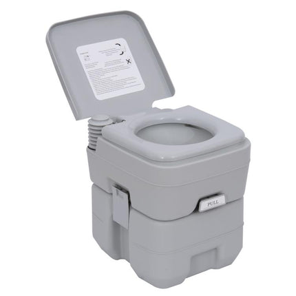 Portable Camping Toilet 20L Flushable Porta Potty 10L Water Tank Caravan Travel RV