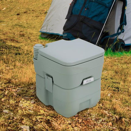 Portable Camping Toilet 20L Flushable Porta Potty 10L Water Tank Caravan Travel RV