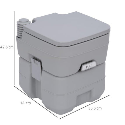 Portable Camping Toilet 20L Flushable Porta Potty 10L Water Tank Caravan Travel RV