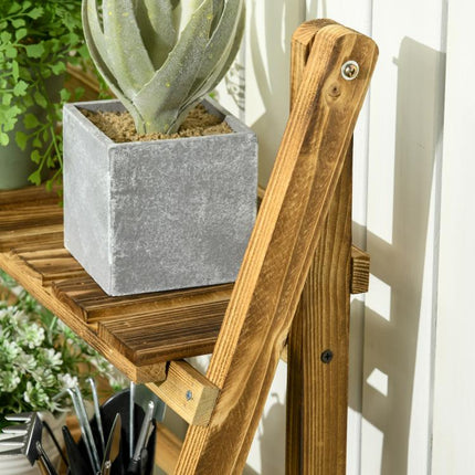 Let Every Plant Shine – Folding 3-Tier Wooden Flower Pot Stand