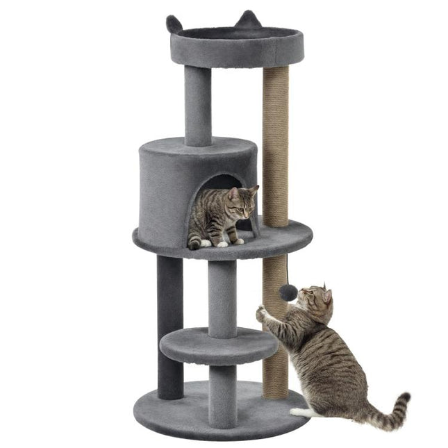 Give Your Cat More Places to Play – 104cm Grey Activity Tree