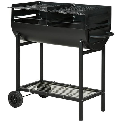Grill More at Once – Wheeled 2-Grill Charcoal BBQ