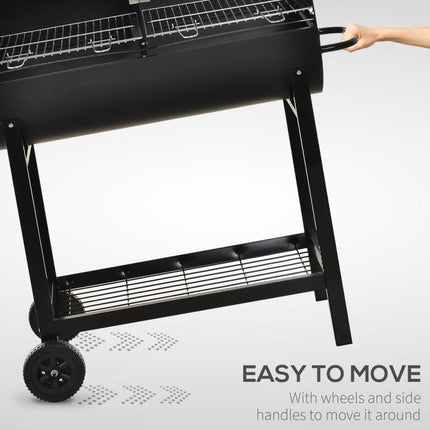 Grill More at Once – Wheeled 2-Grill Charcoal BBQ