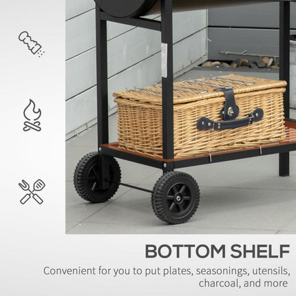 Grill More at Once – Wheeled 2-Grill Charcoal BBQ