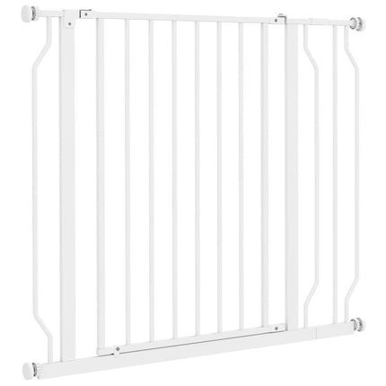 Wide Dog Safety Gate, with Door Pressure, for Doorways, Hallways, Staircases - White
