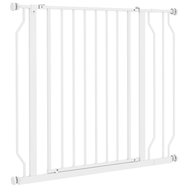 Wide Dog Safety Gate, with Door Pressure, for Doorways, Hallways, Staircases - White