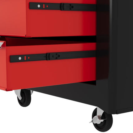 5-Drawer Tool Chest on Wheels with Lock and 2 Keys for Garage Workshop Red