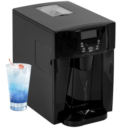 3L Ice Maker Machine and Water Dispenser, 12kg in 24H, 2 Sizes 9 Ice Cubes Ready in 6-10 Mins Ice Machine, Black