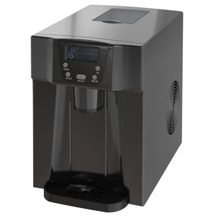 3L Ice Maker Machine and Water Dispenser, 12kg in 24H, 2 Sizes 9 Ice Cubes Ready in 6-10 Mins Ice Machine, Black