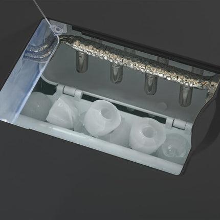 3L Ice Maker Machine and Water Dispenser, 12kg in 24H, 2 Sizes 9 Ice Cubes Ready in 6-10 Mins Ice Machine, Black