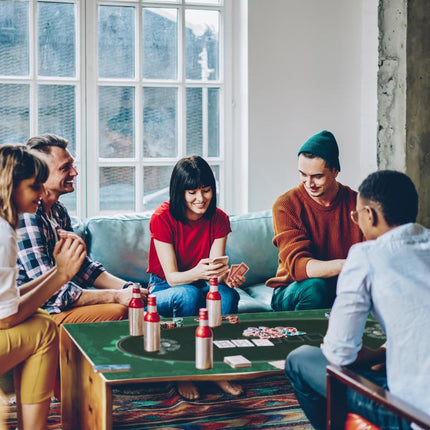 Host Poker Night Anywhere – Water-Resistant 12-Player Poker Mat